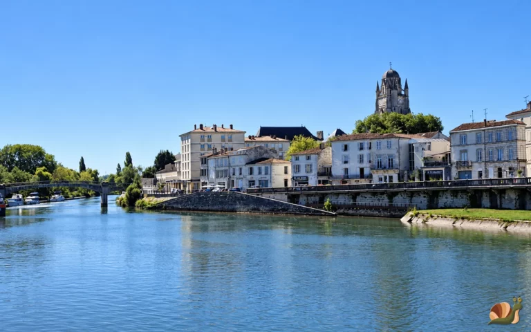 Vue sur la Charente et le centre historique de Saintes